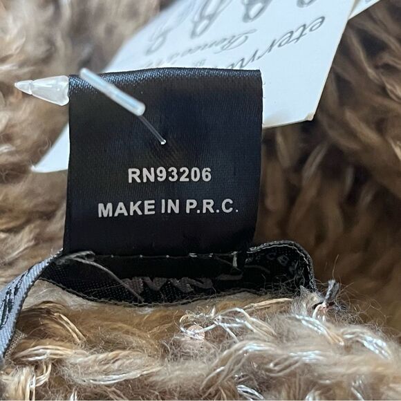 Renee’s NYC Accessories Sequin Beige Loose Knit Eternity Long Scarf - Picture 5 of 8